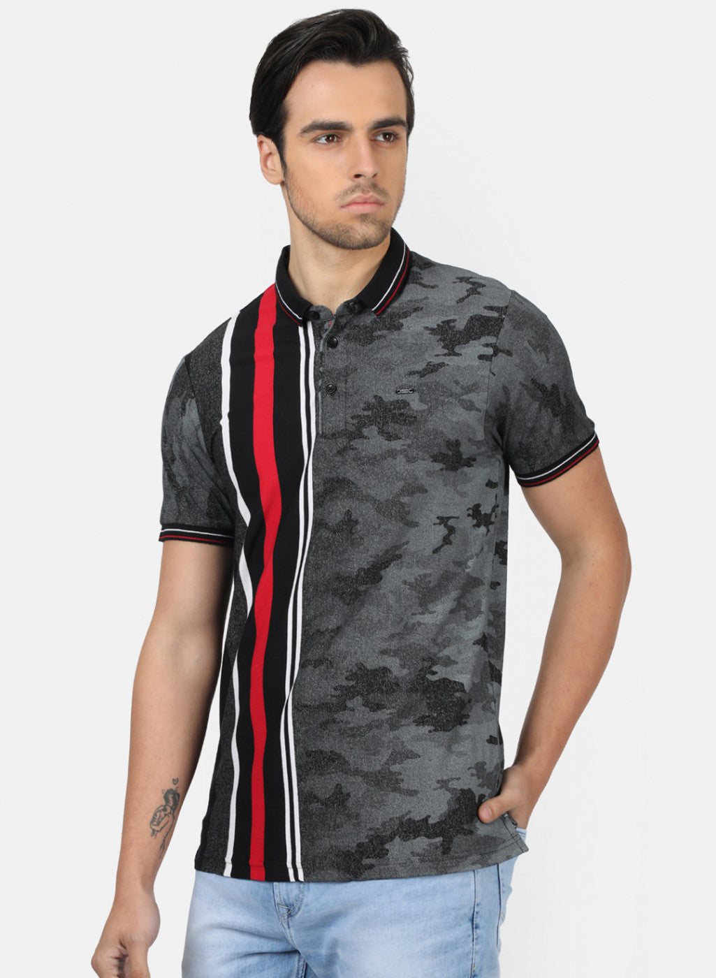 Men Black Printed T-Shirts