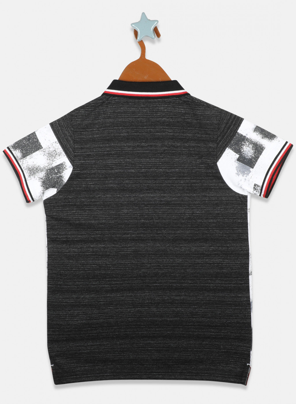 Boys White & Navy Printed T-Shirts