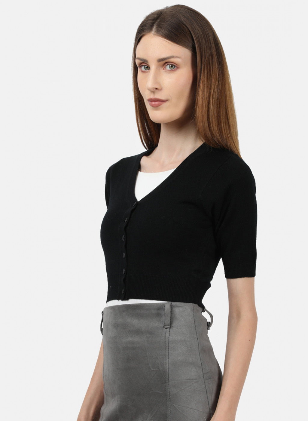 Women Black Solid Blouse