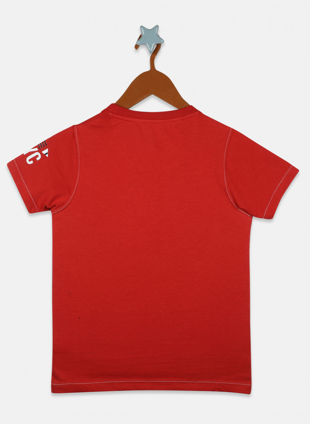 Boys Orange Printed T-Shirt