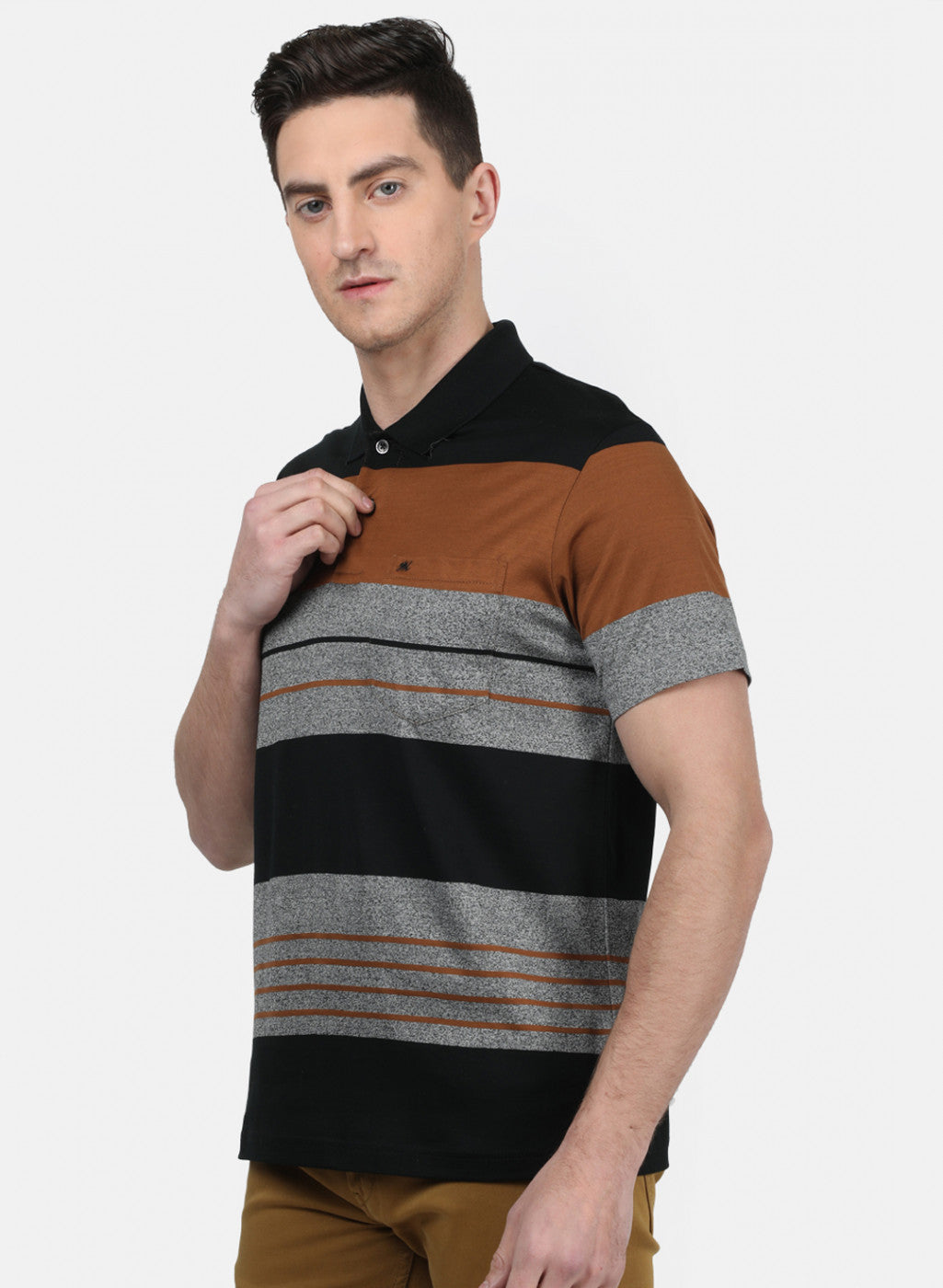 Mens Multi Color Stripe T-Shirt