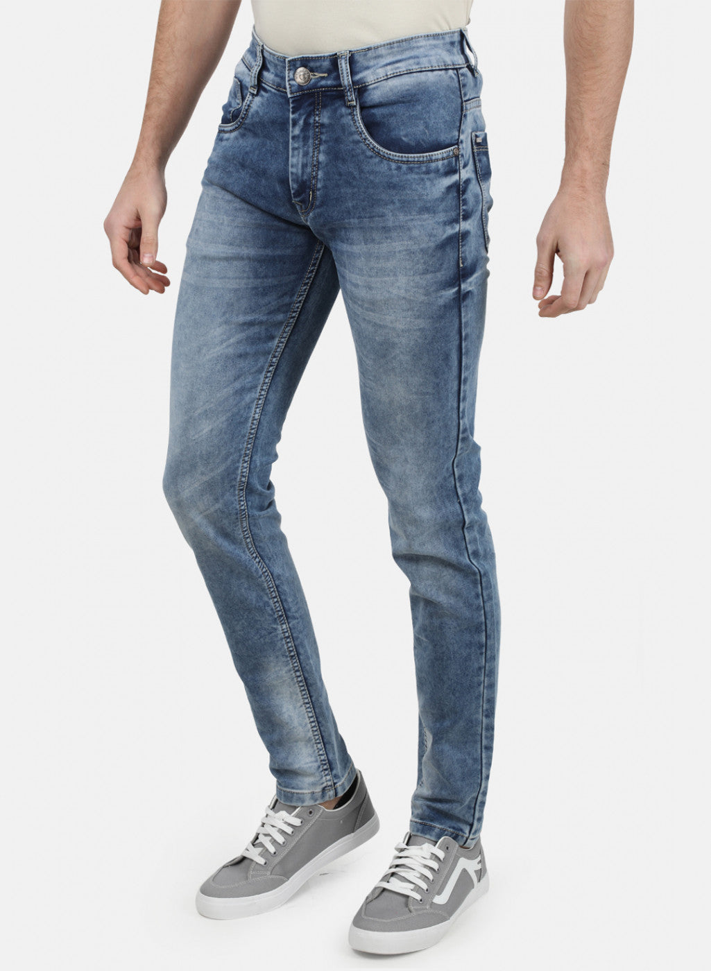 Mens Blue Skinny Denim
