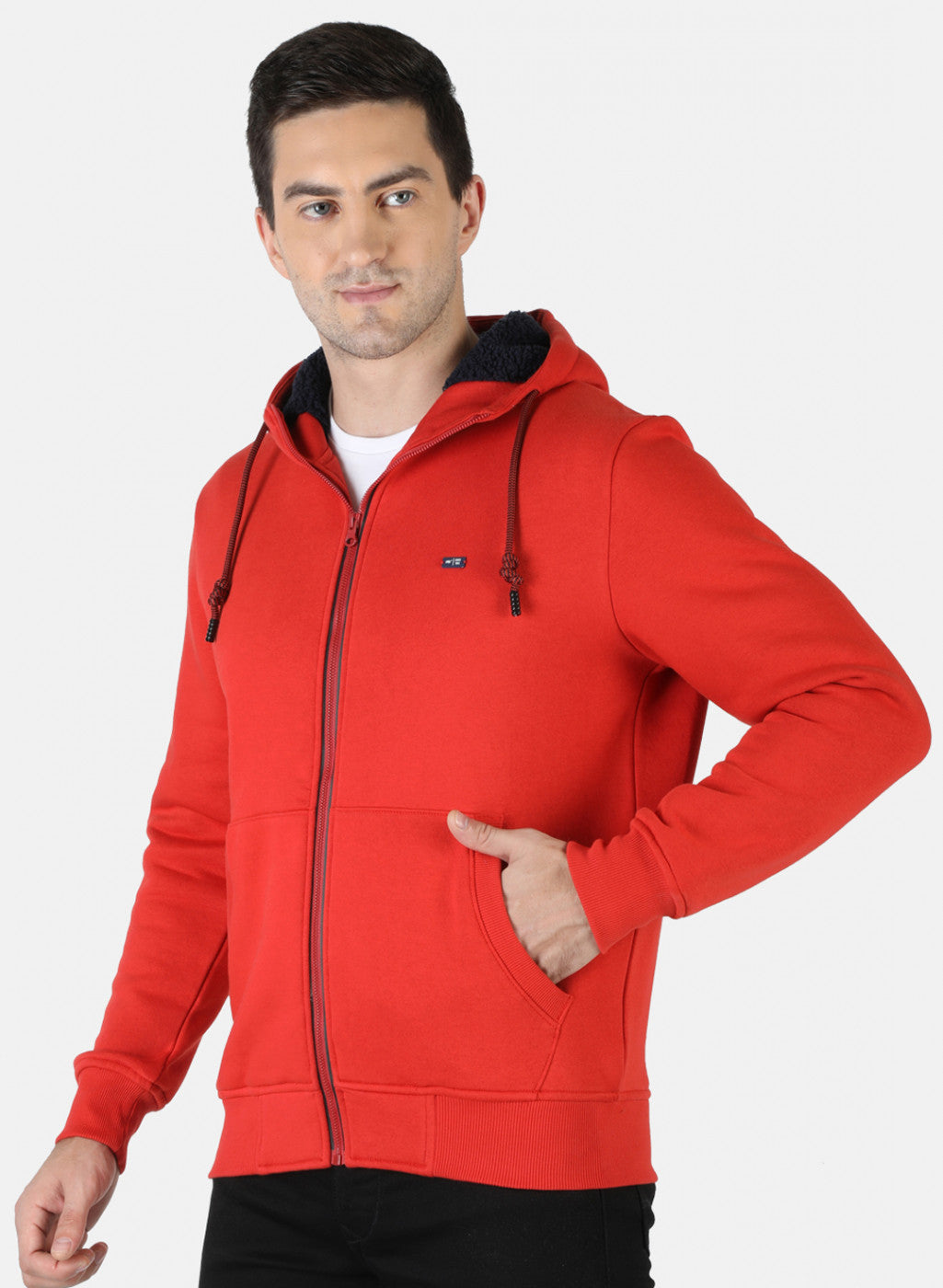 Men Orange Plain T-Shirt