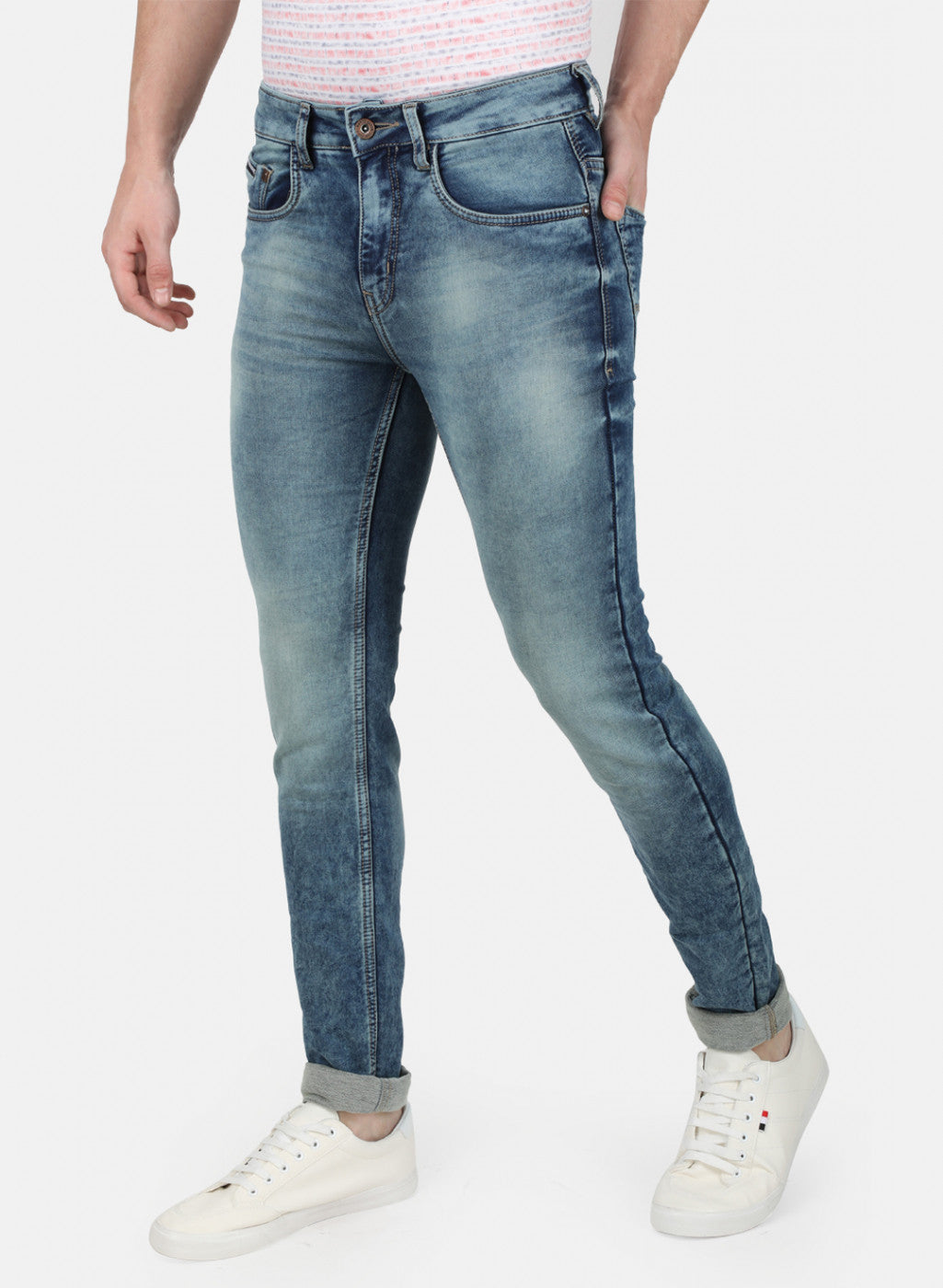 Mens Blue Skinny Denim