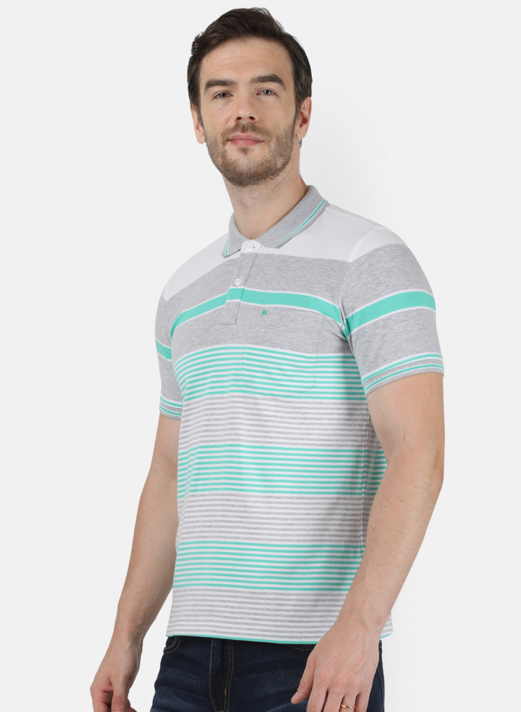 Mens Green Stripe T-Shirt