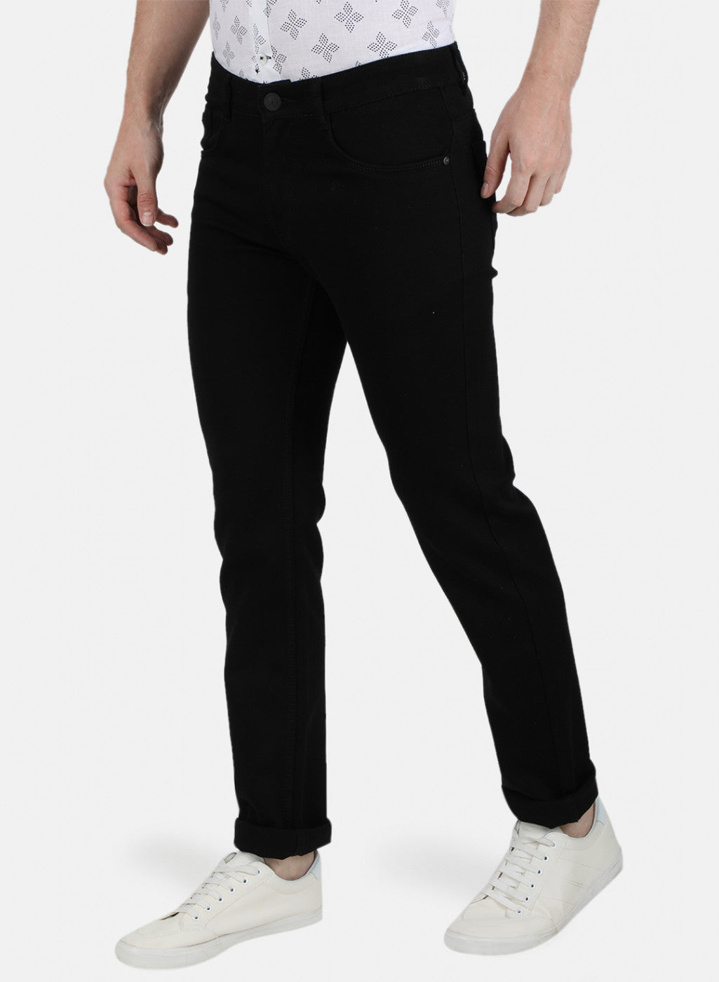 Mens Black Narrow Denim