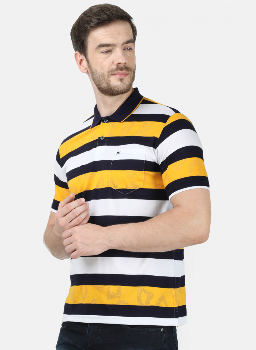 Mens Yellow Stripe T-Shirt