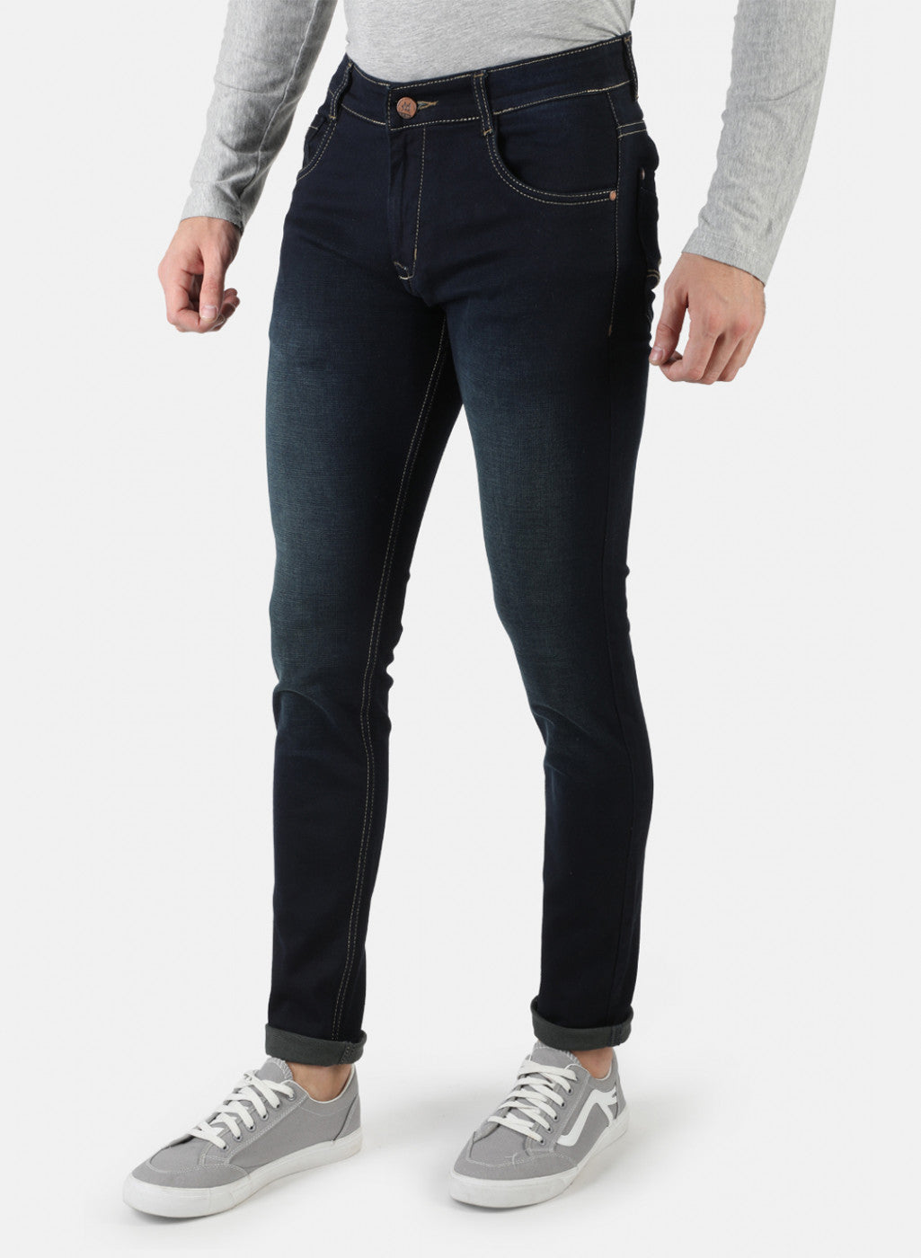 Men Grey Skinny Fit Denim