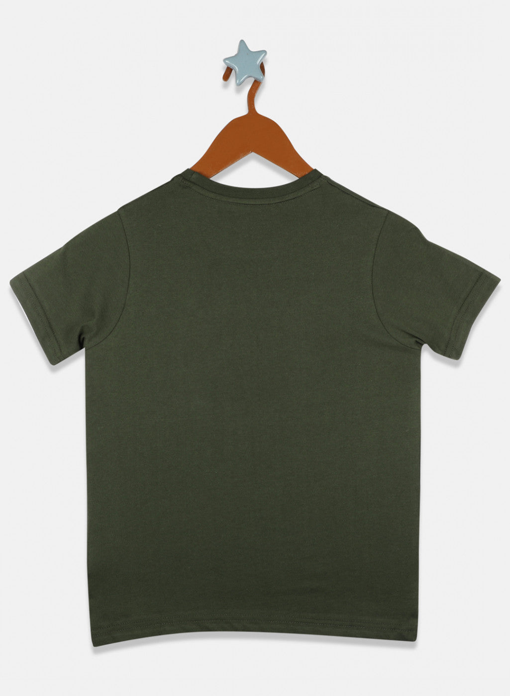 Boys Olive Plain T-Shirt