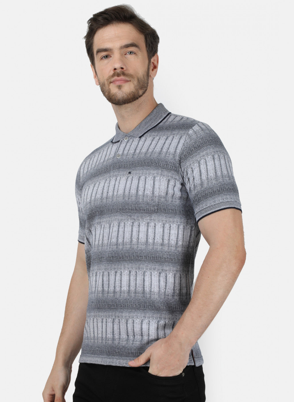 Mens NAvy Blue Stripe T-Shirt