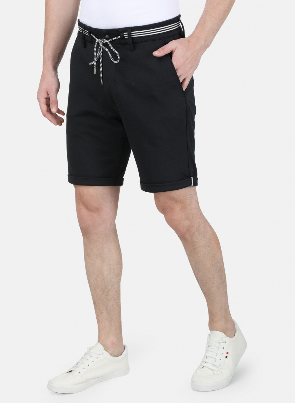 Mens Black Plain Short