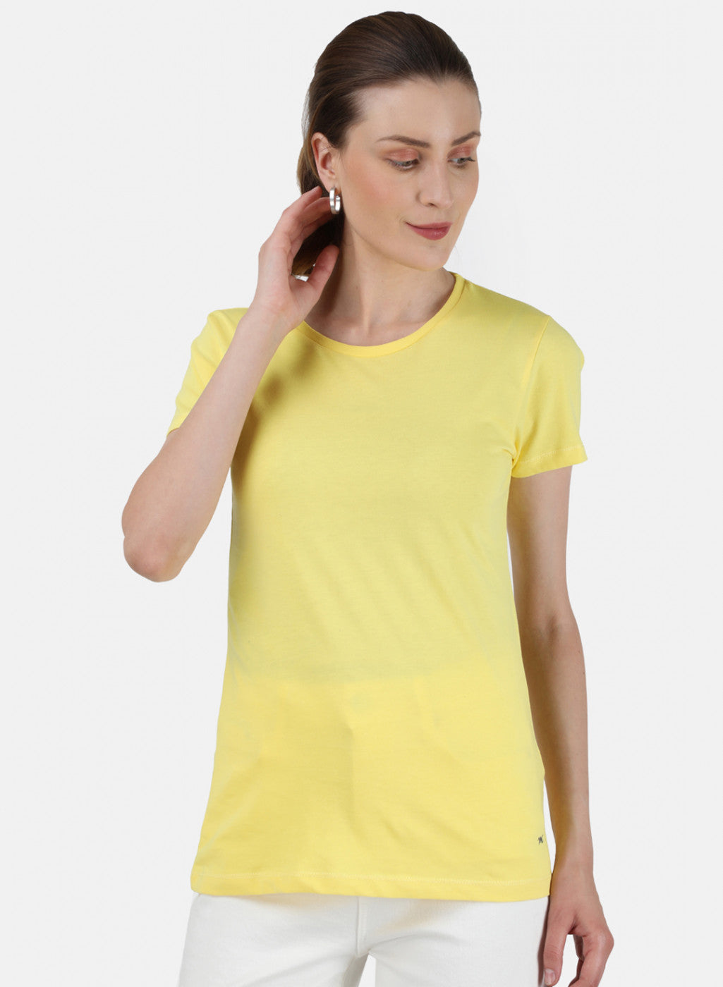 Womens Yellow & Blue Plain Top 2Pc Set