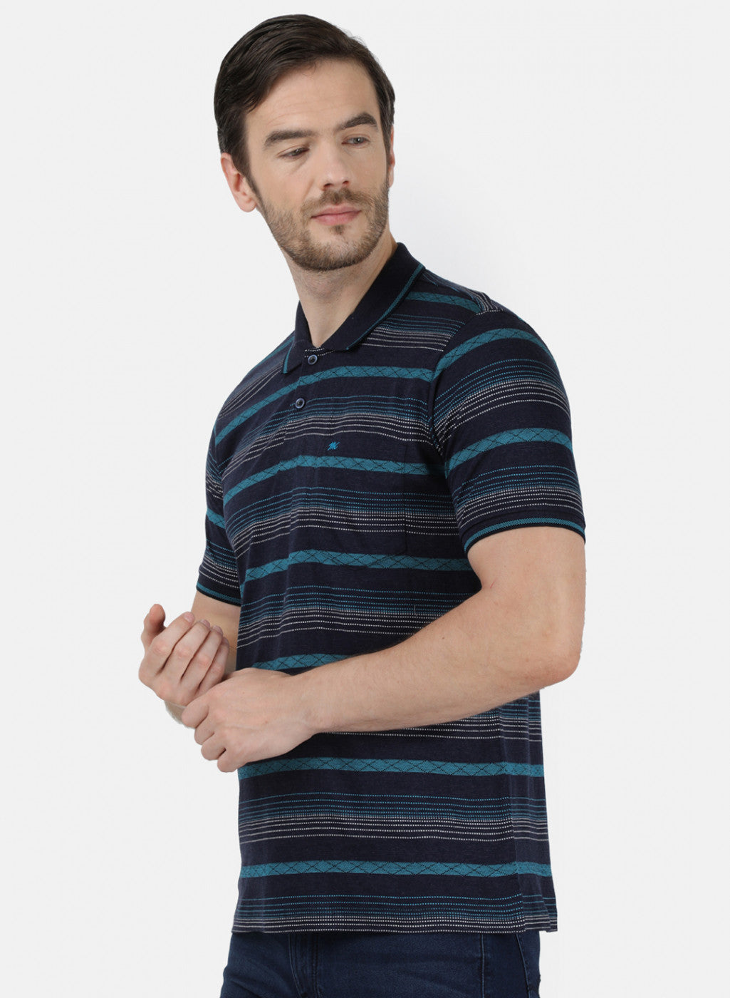 Mens Blue Stripe T-Shirt