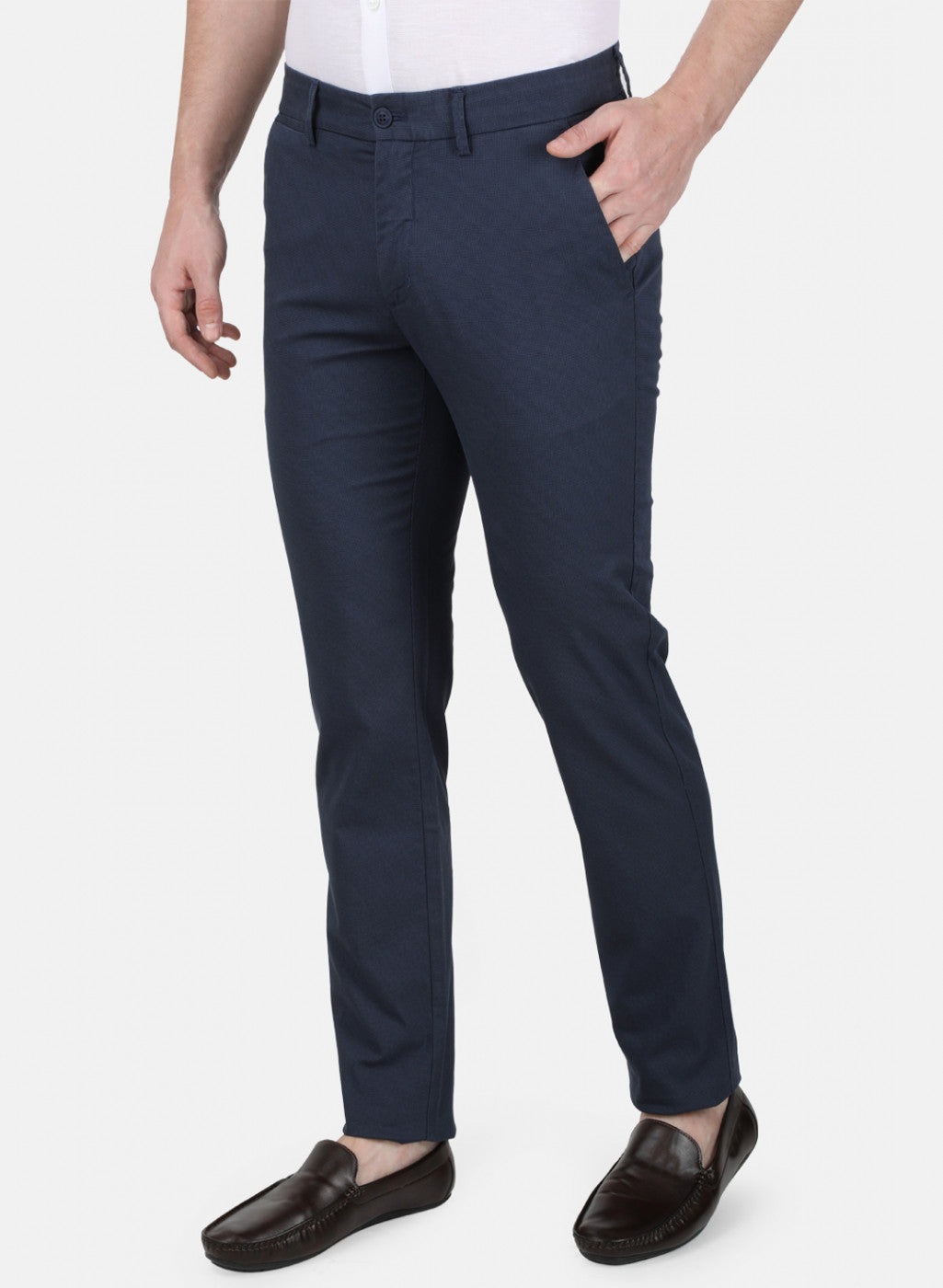 Mens Blue Slim Trouser