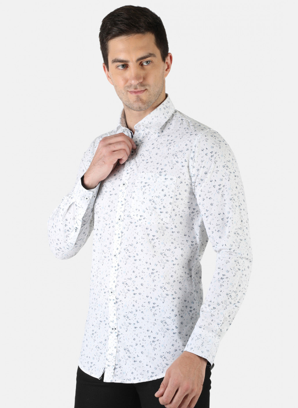 Men White Printed Shirt