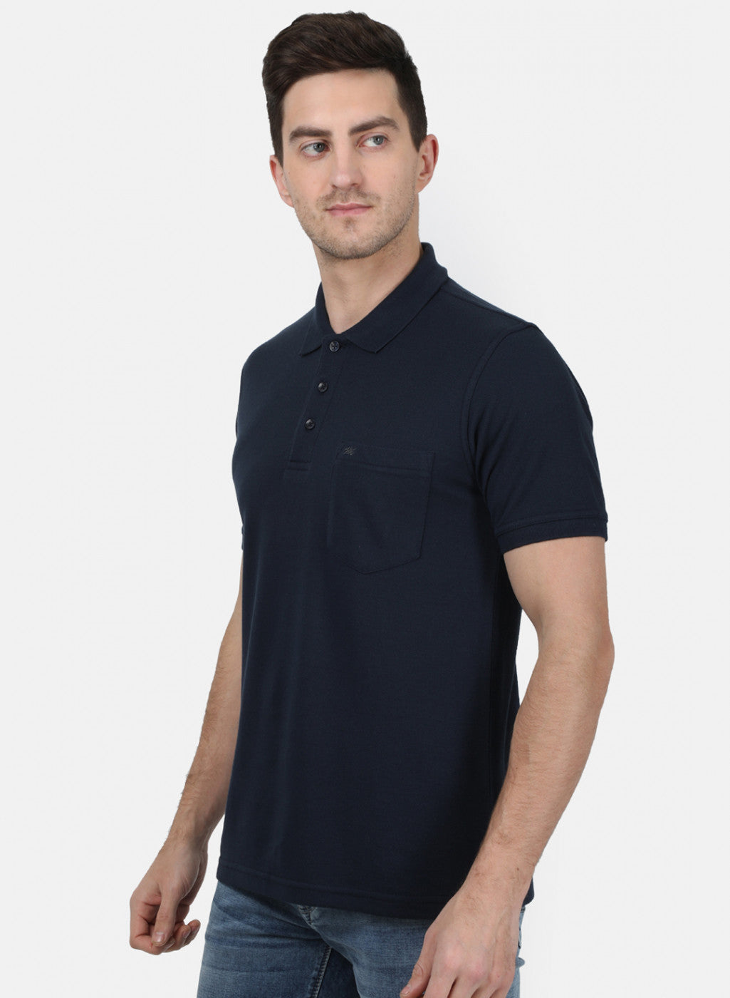 Mens NAvy Blue Plain T-Shirt