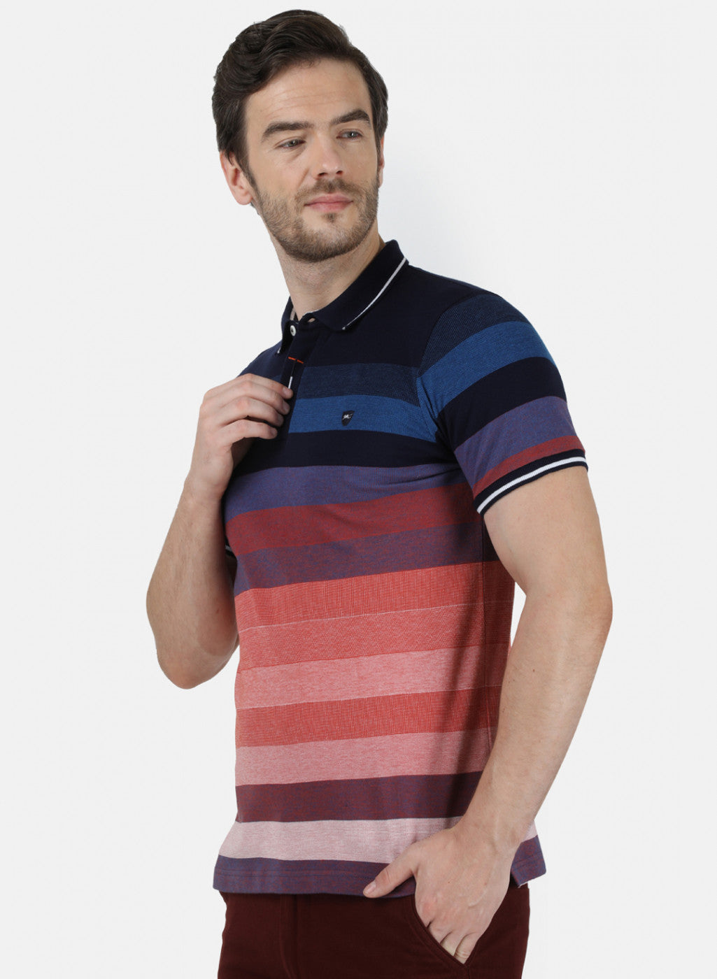 Mens Multi Color Stripe T-Shirt