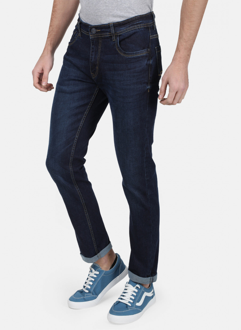 Mens NAvy Blue NArrow Denim