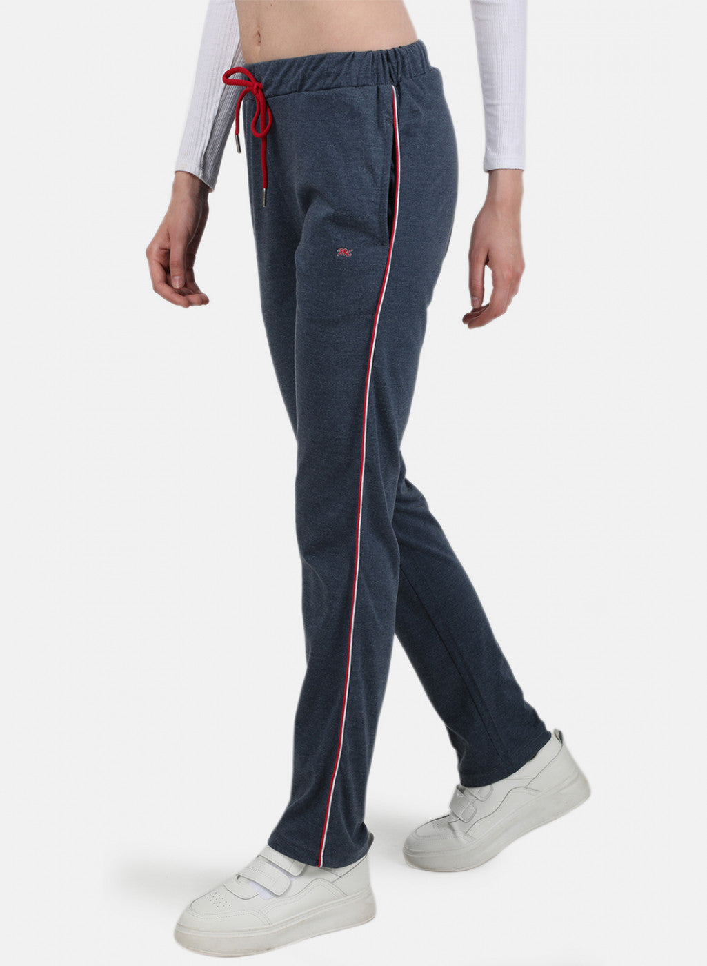 Womens NAvy Melange Plain Lower