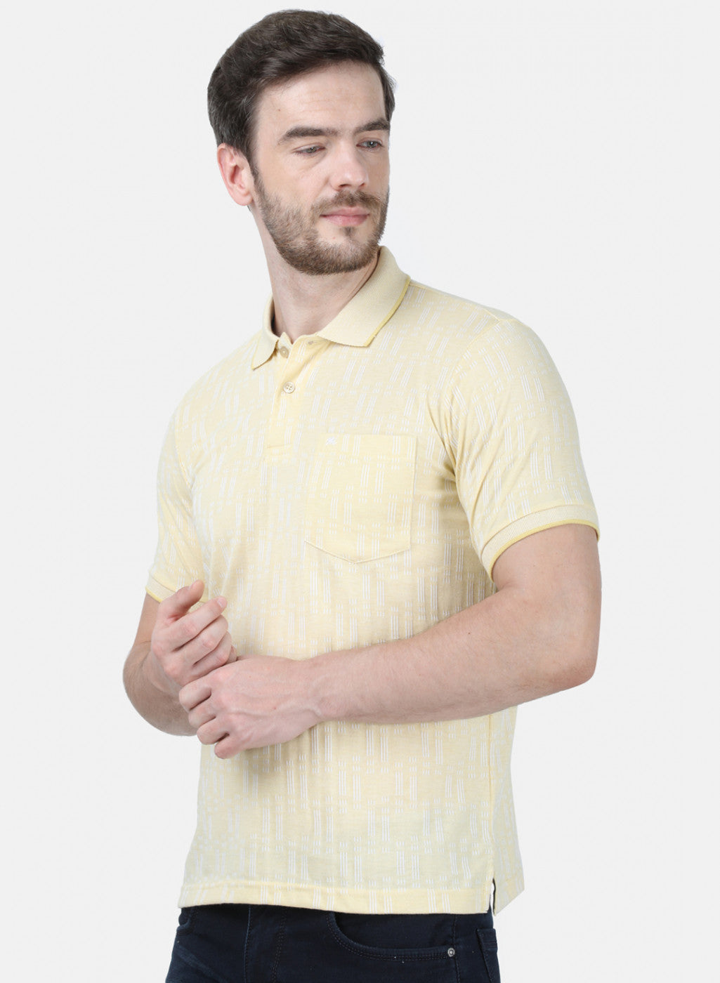 Mens Yellow Stripe T-Shirt