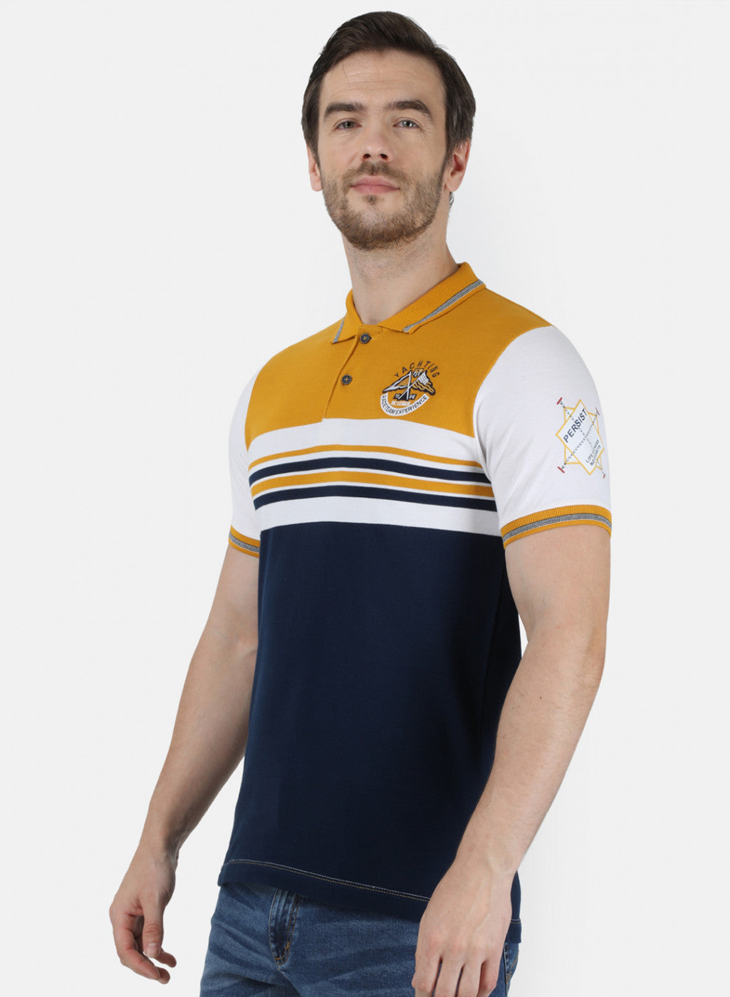 Mens Mustard Stripe T-Shirt