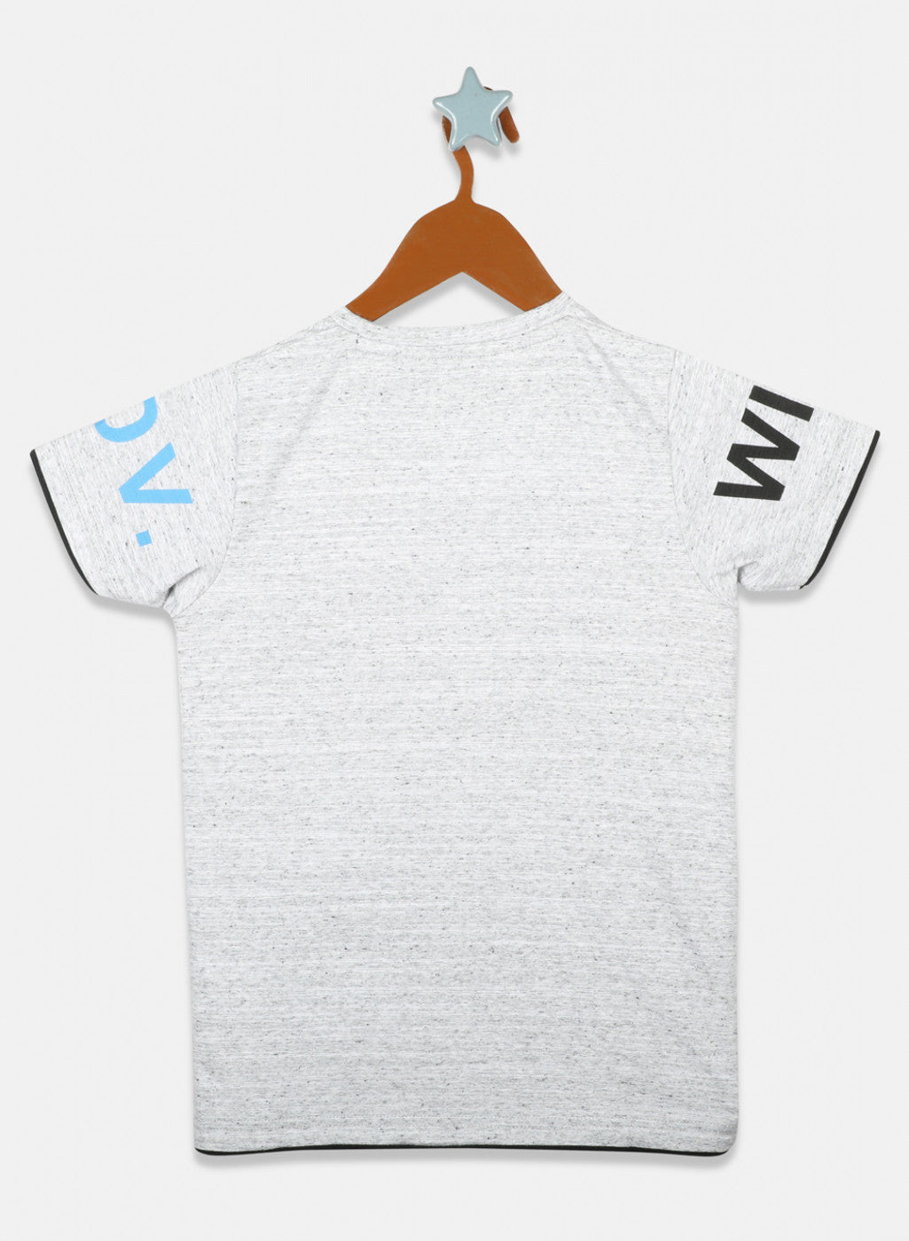 Boys Grey Printed T-Shirts