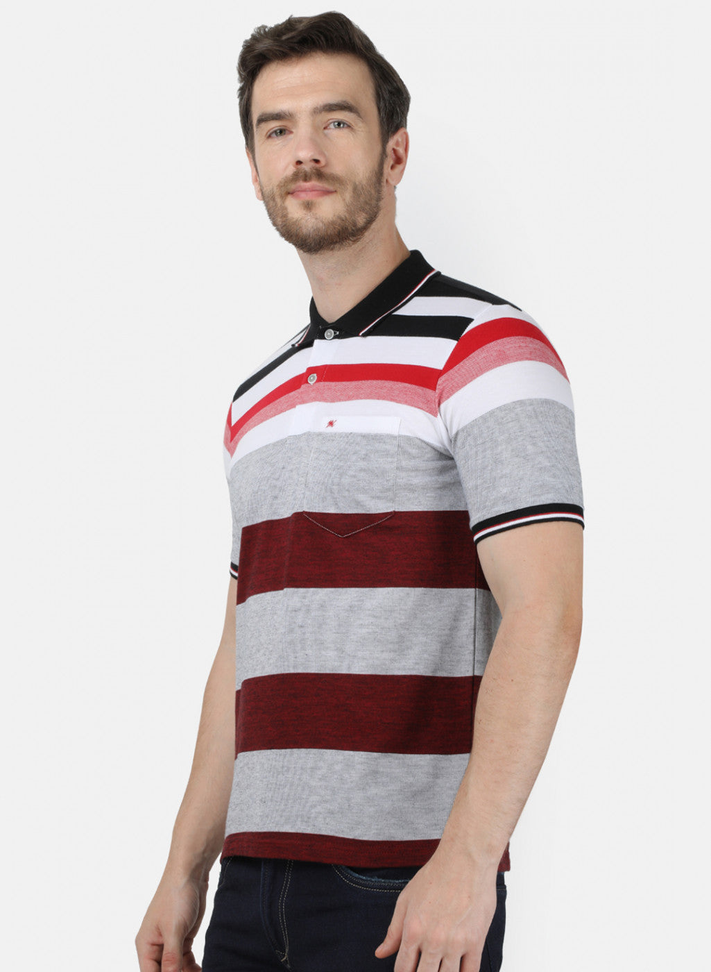 Mens Multi Color Stripe T-Shirt