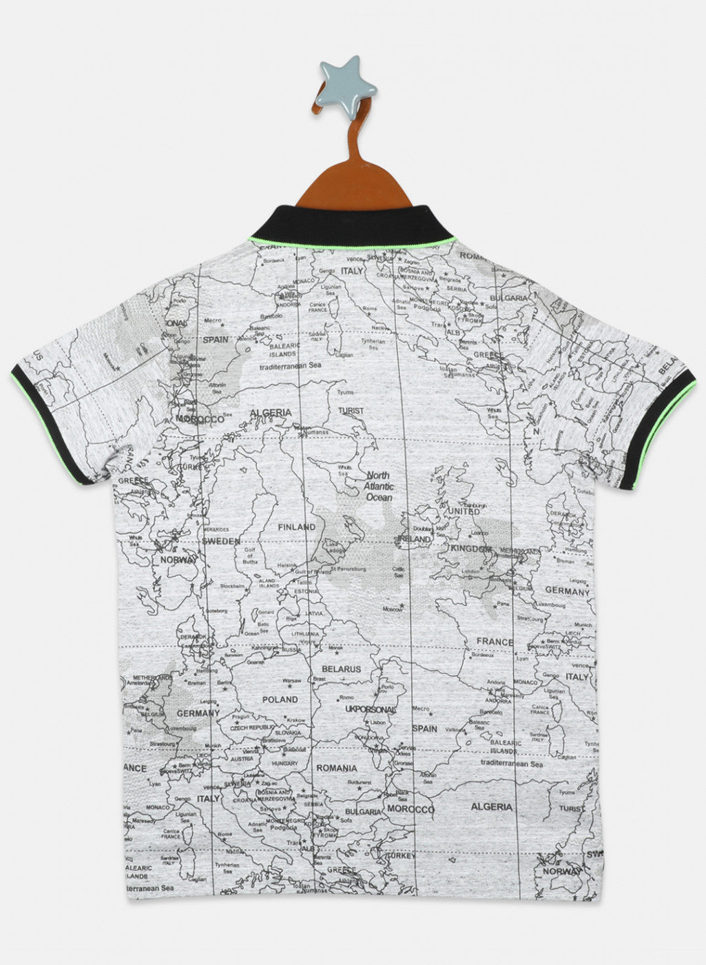 Boys Grey Printed T-Shirts