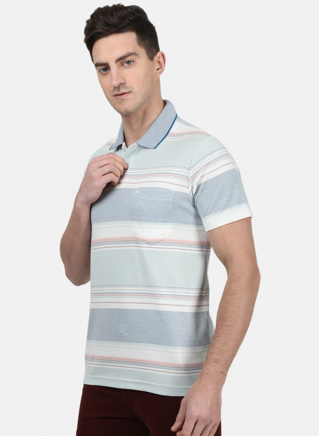 Mens Multi Color Stripe T-Shirt