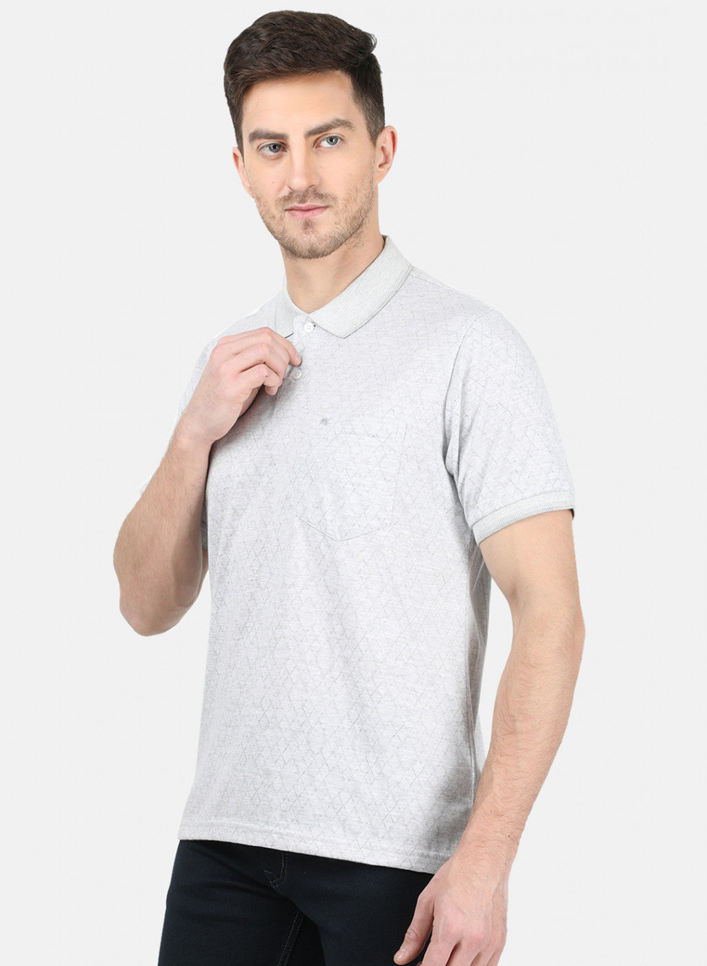 Mens Grey Stripe T-Shirt