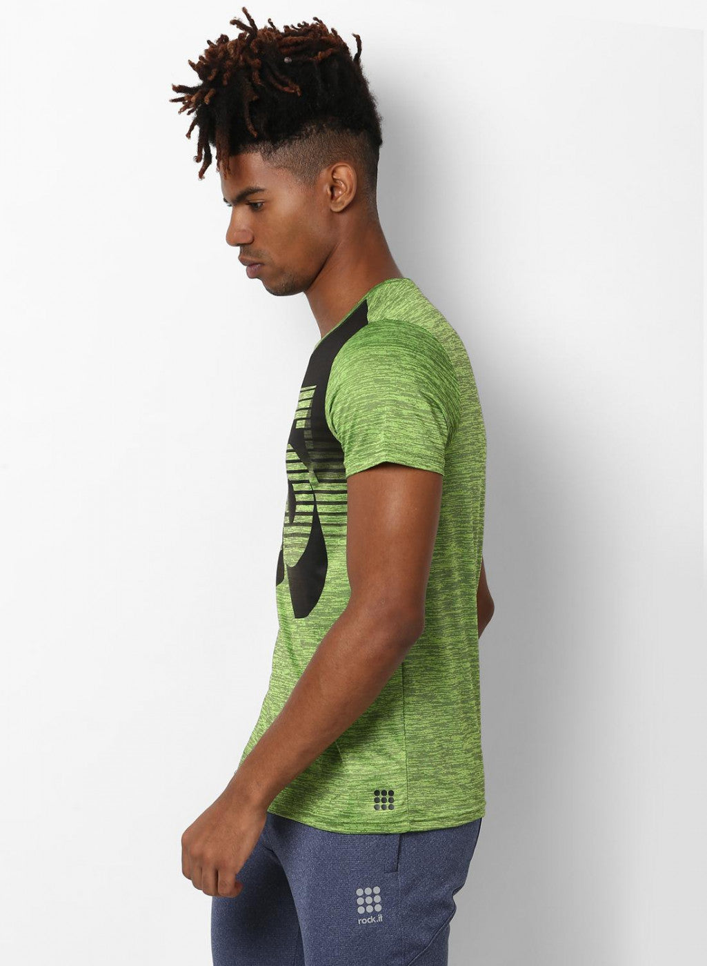 Rock.it Green Round Neck Smart Fit T-Shirt