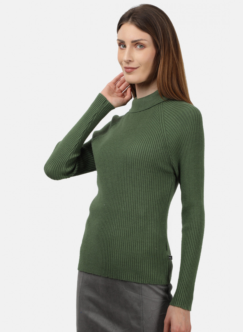 Women Olive Solid Sceavy