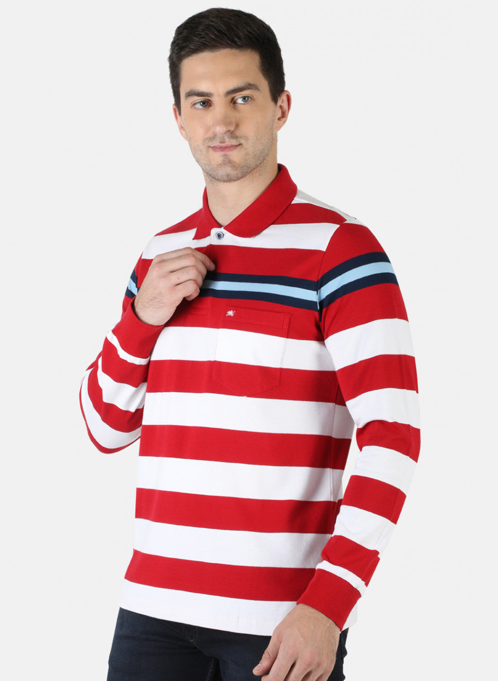 Men Maroon Stripe T-Shirt