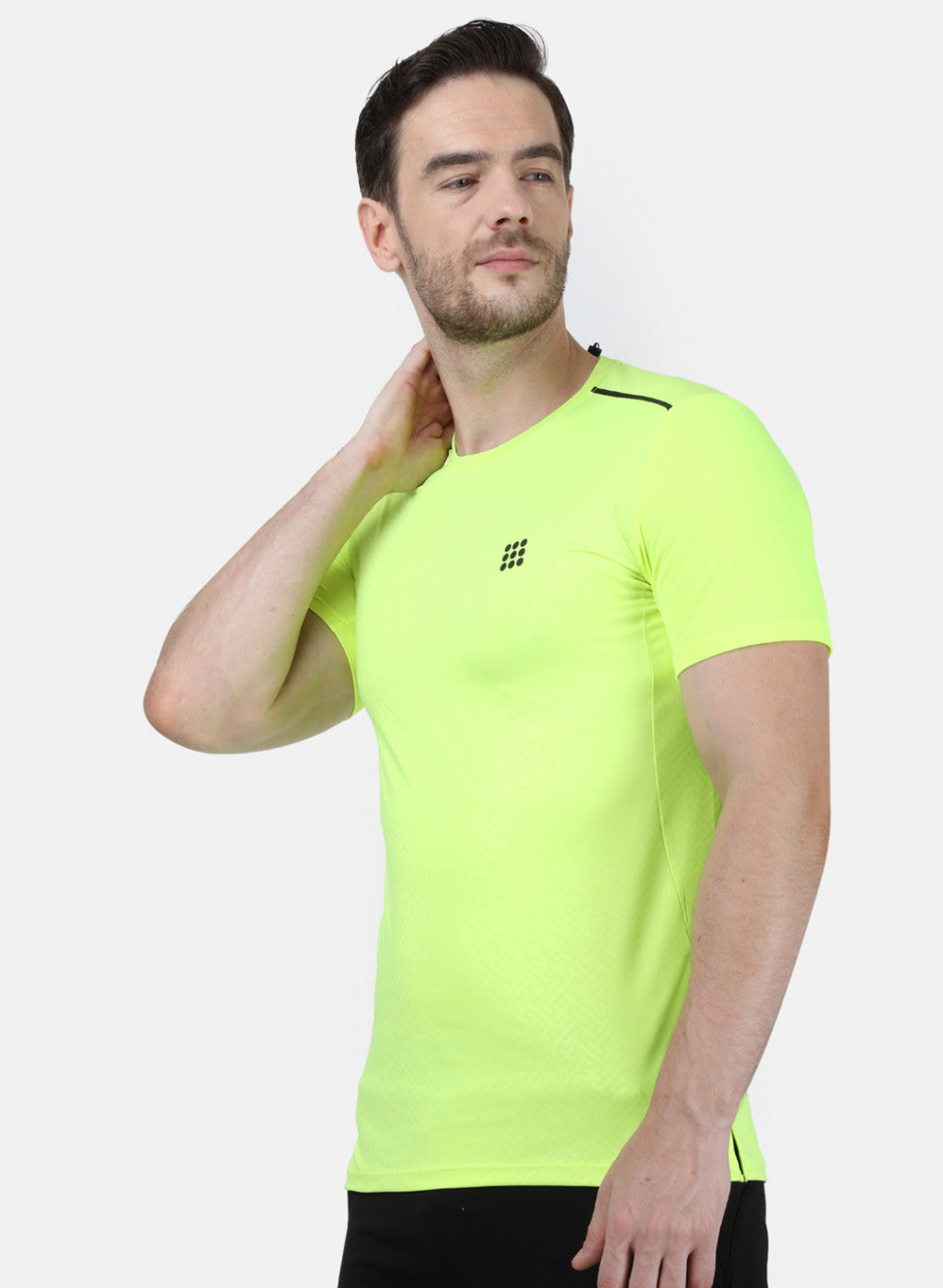 Rock.it Men Green Plain T-Shirt