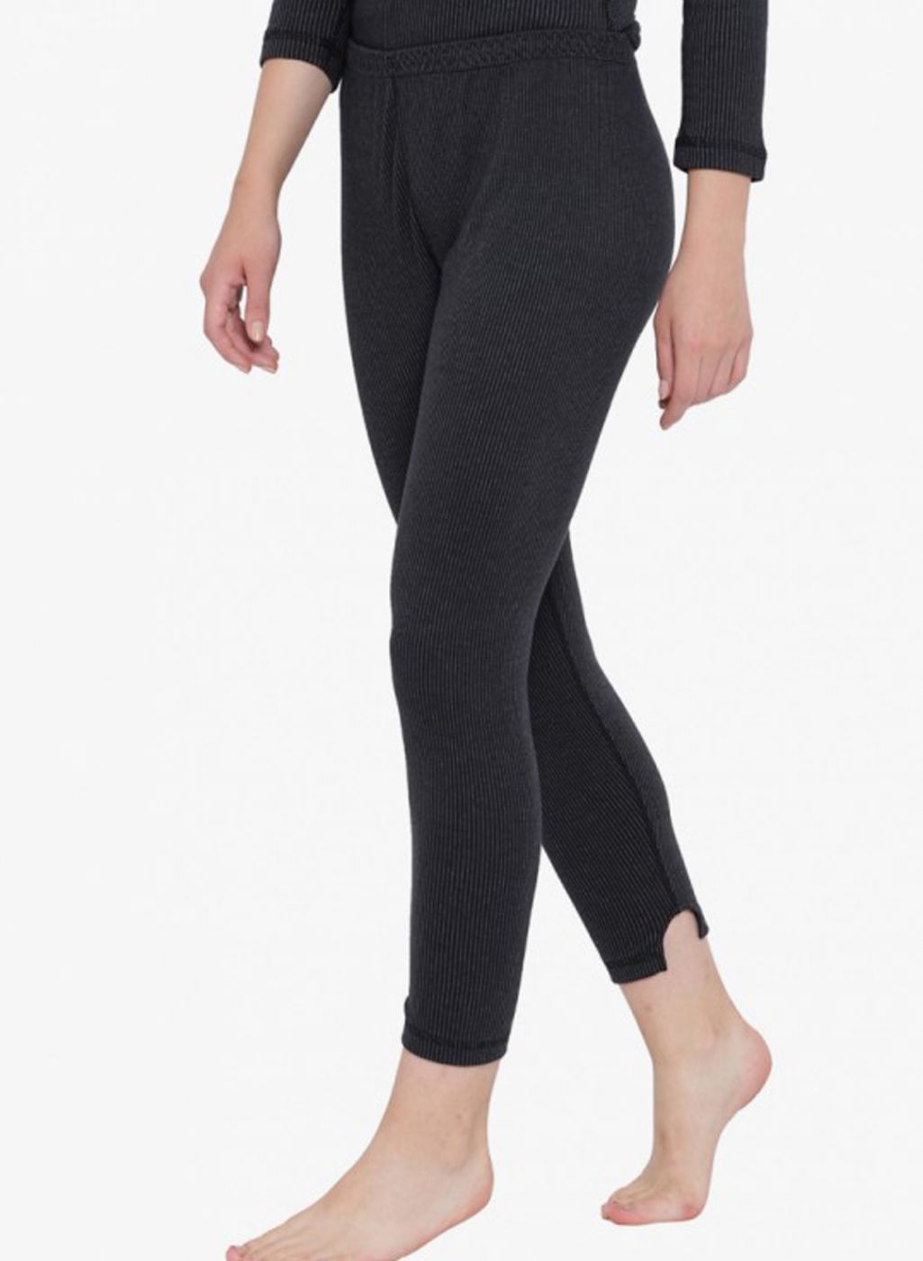 Women Black Solid Thermal Lower