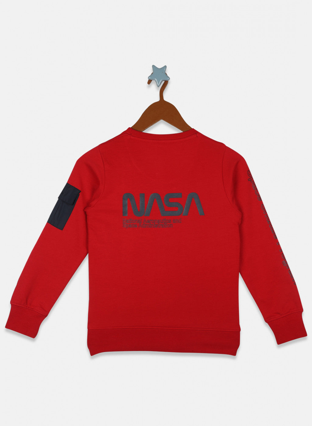 Boys Red Printed Sweatshirt