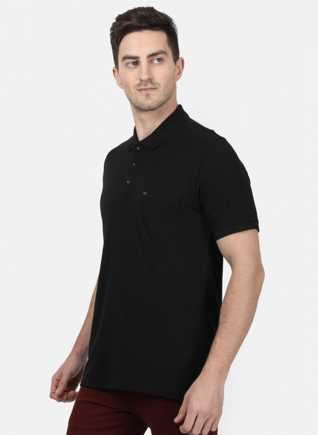 Mens Black Plain T-Shirts