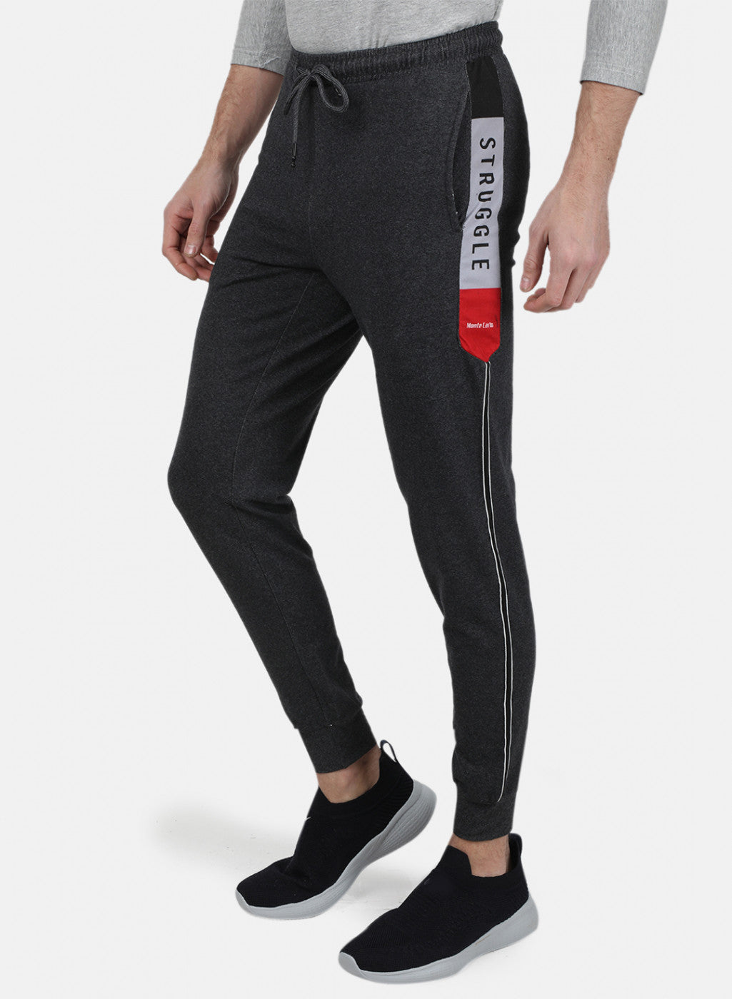 Mens Black Plain Lower