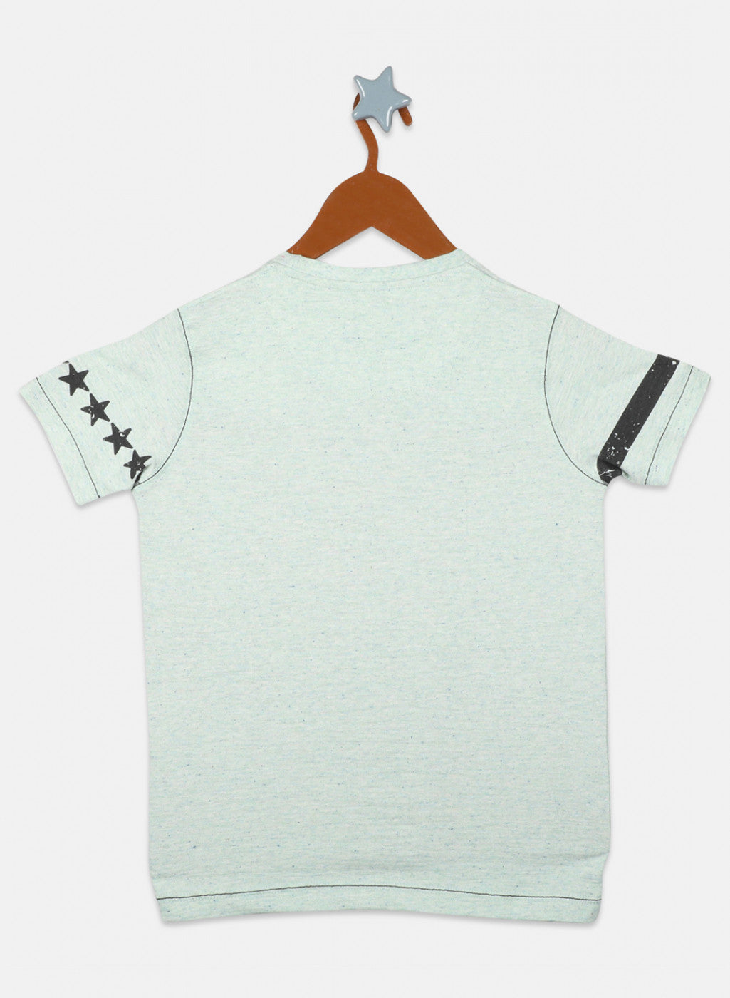 Boys Light Green Printed T-Shirts
