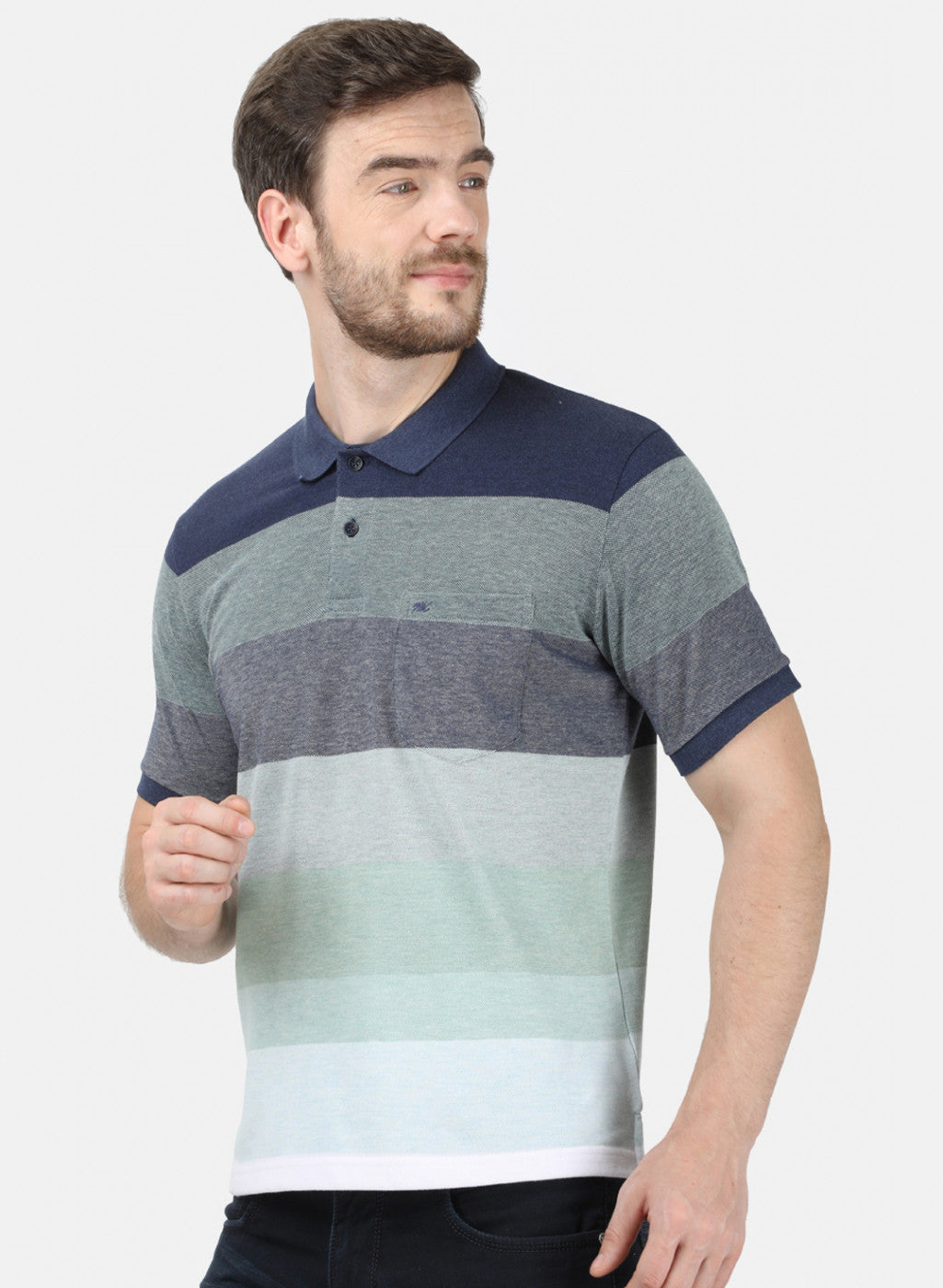 Mens Green Stripe T-Shirt