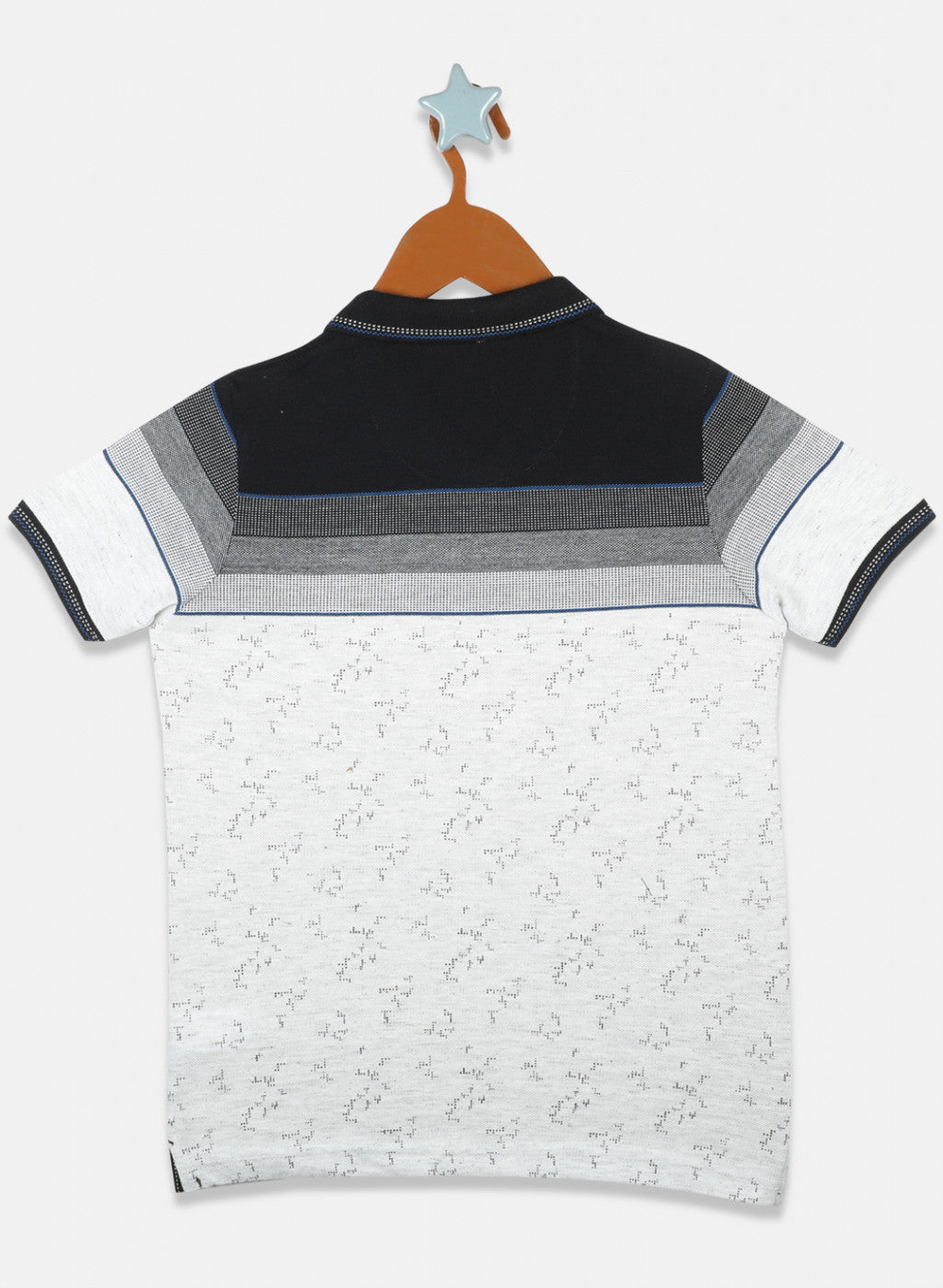 Boys Black & Grey Stripe T-Shirts