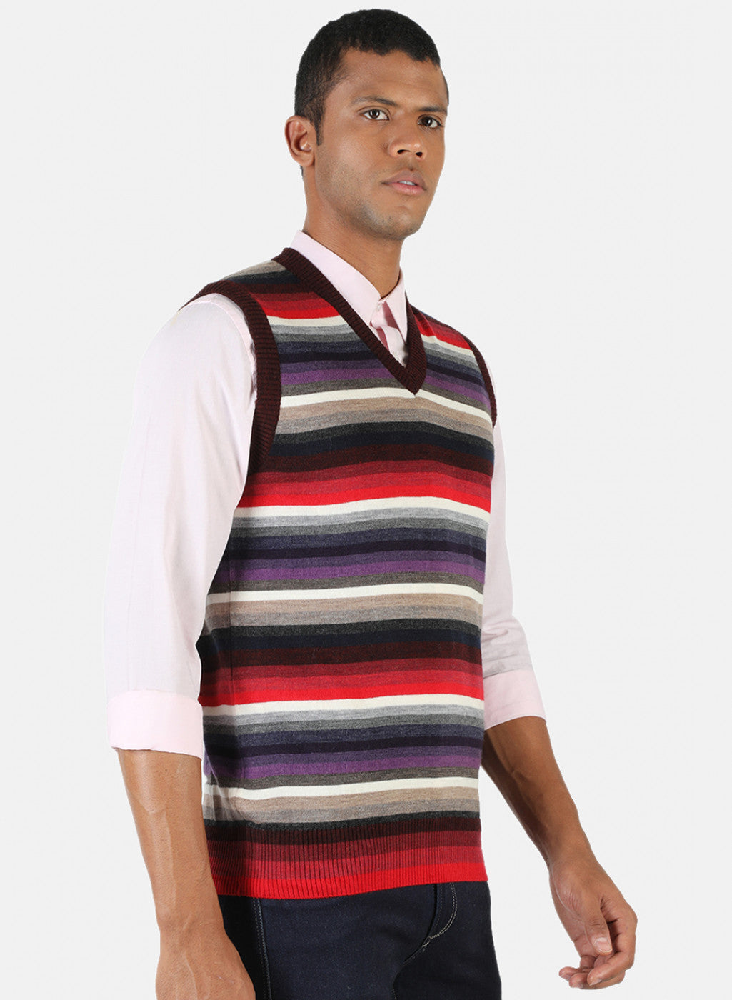 Men Multicolor Solid Sweater