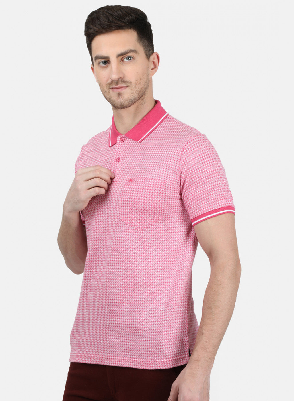 Mens Pink Stripe T-Shirt