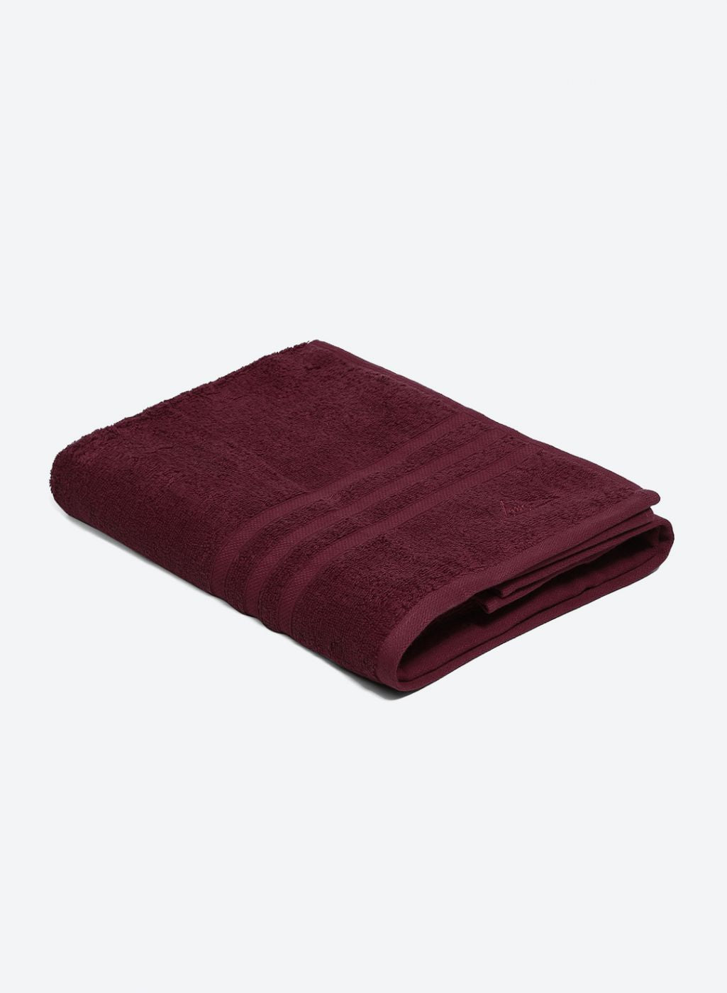 Maroon Cotton 525 GSM Bath Towel