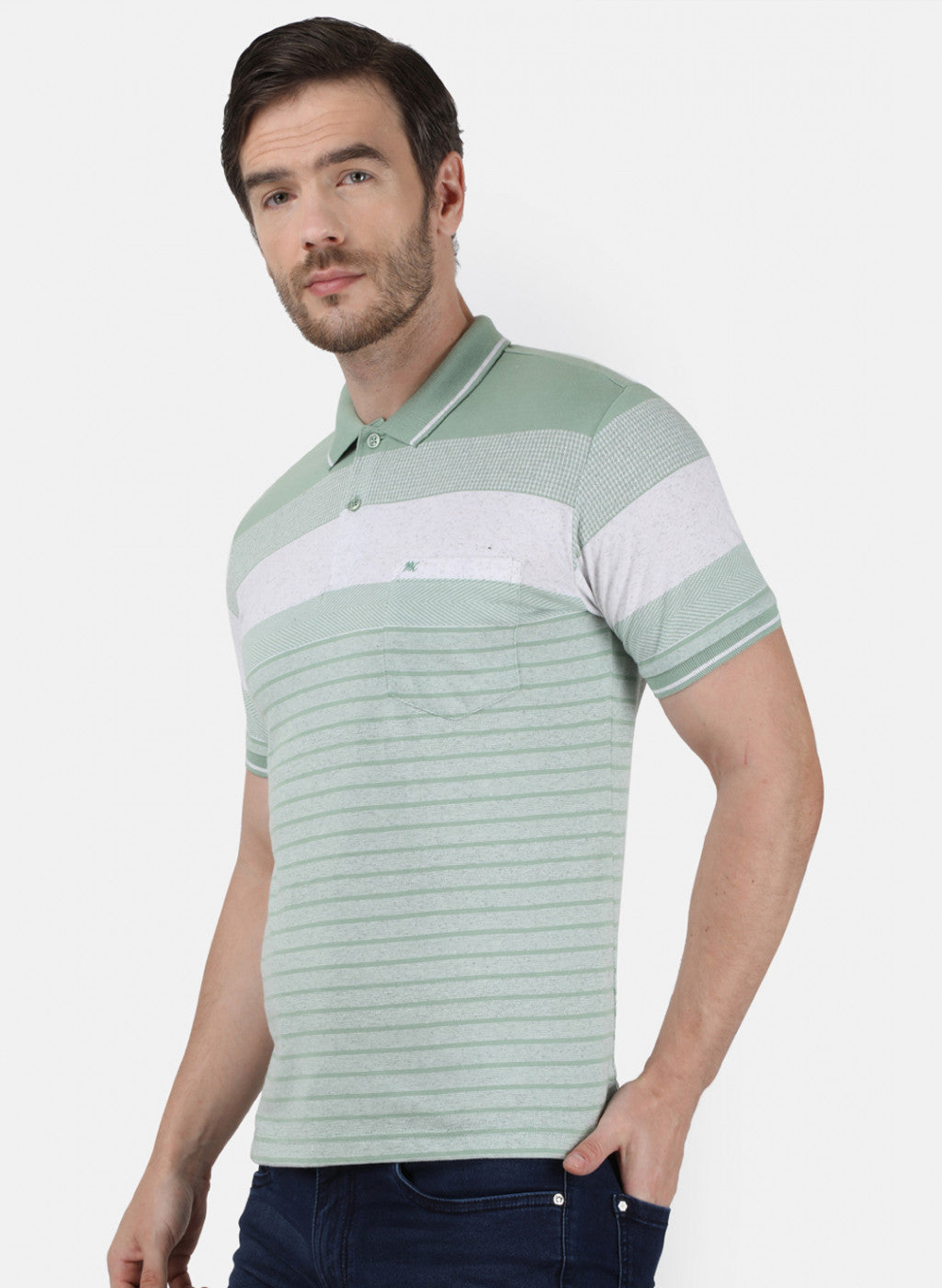Mens Green Stripe T-Shirt