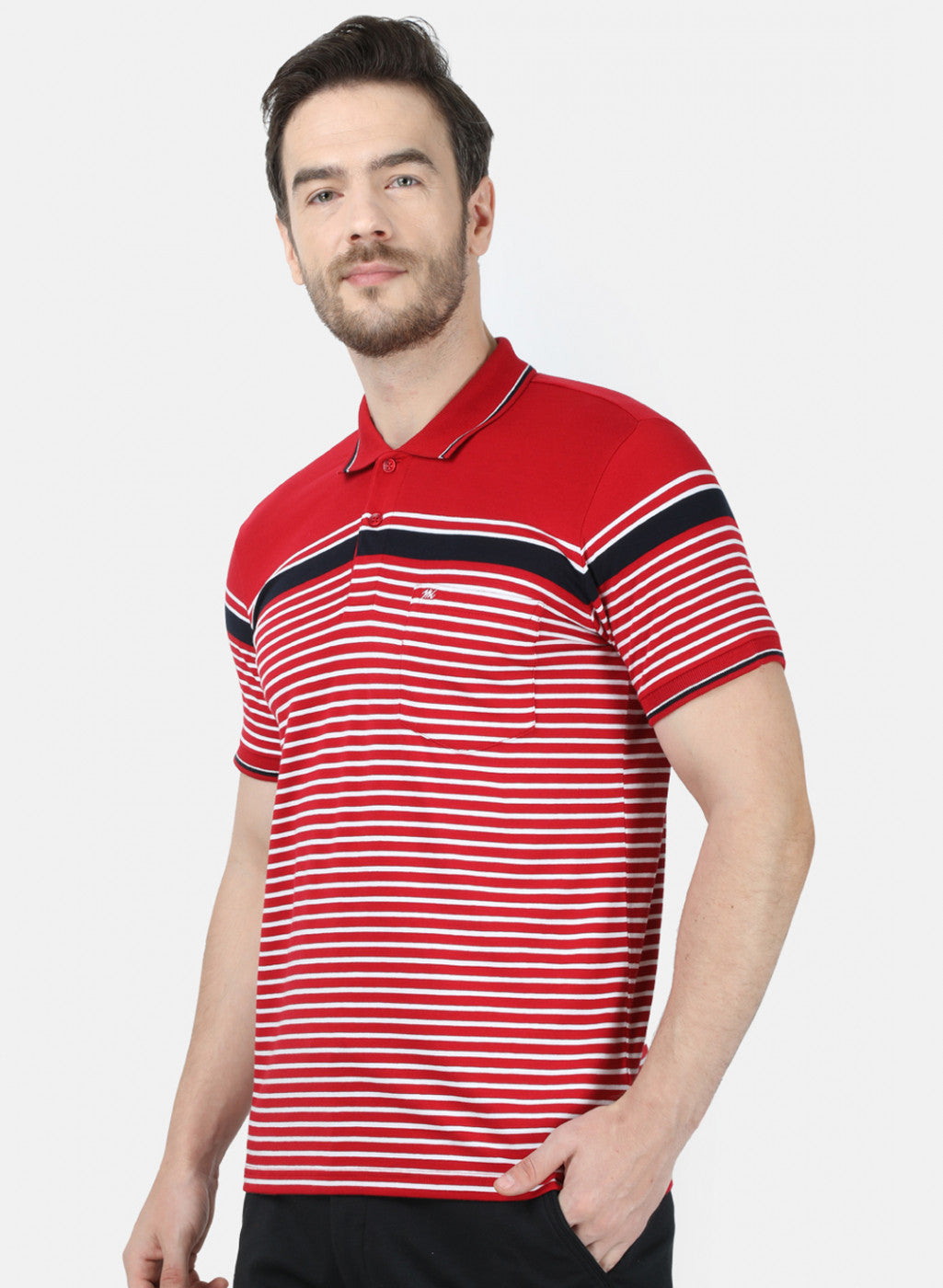 Mens Maroon Stripe T-Shirt