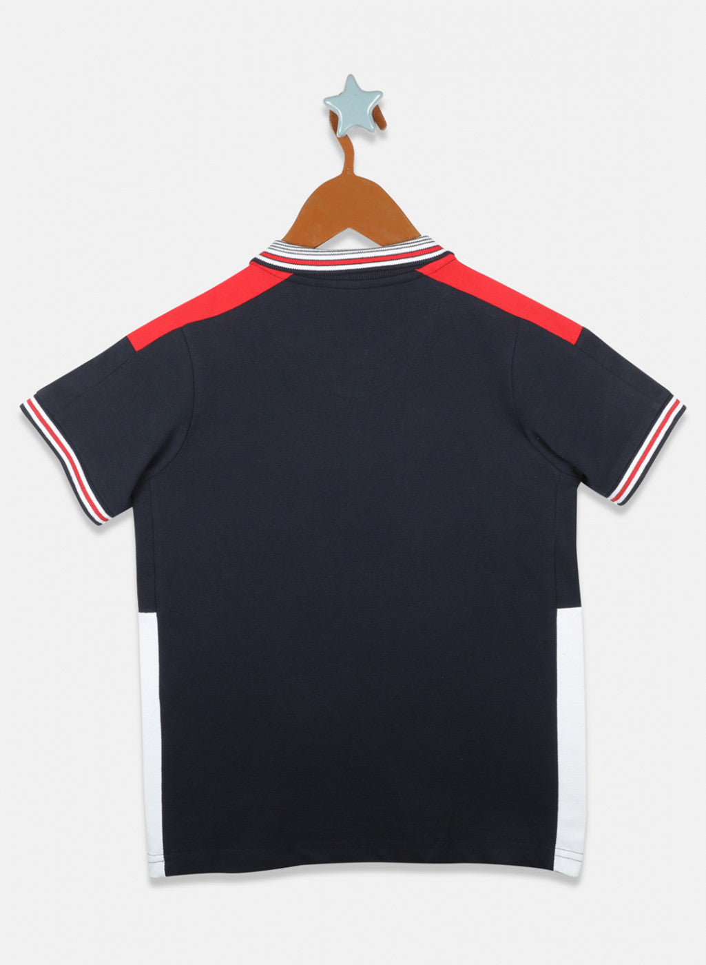 Boys Navy Blue Printed T-Shirts