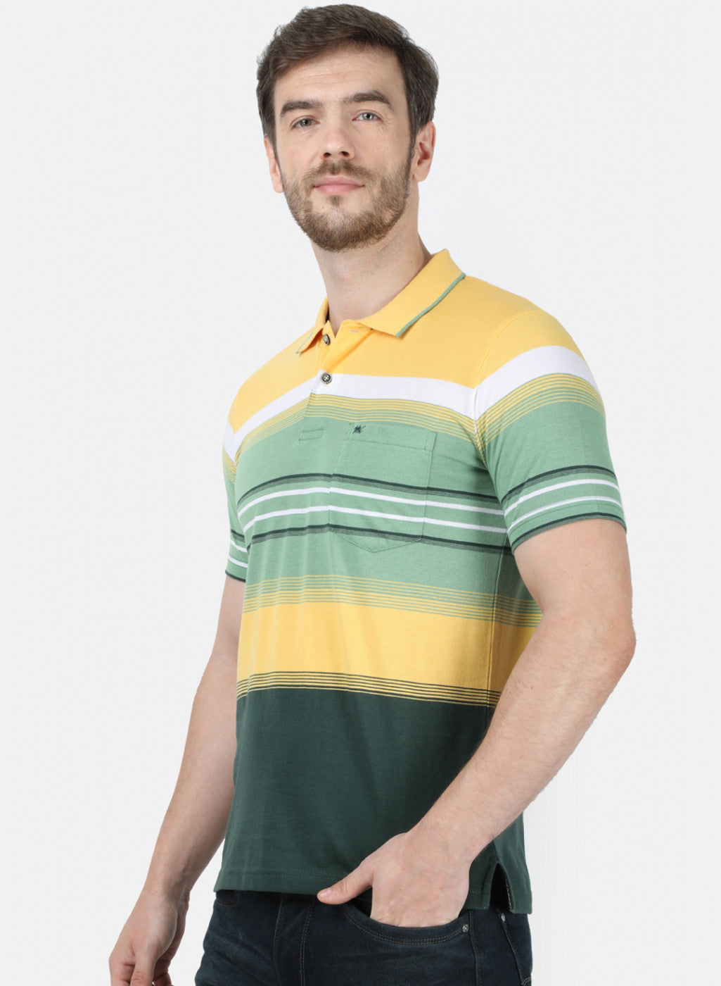 Mens Yellow Stripe T-Shirt