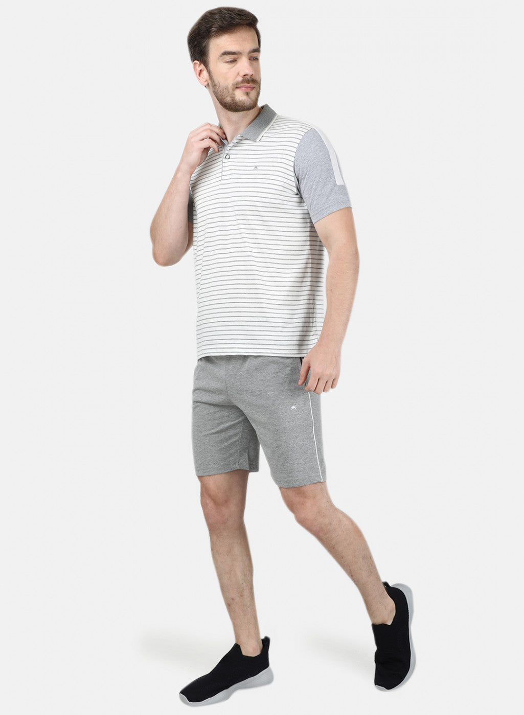 Mens White Stripe 3 Pc Combo Set