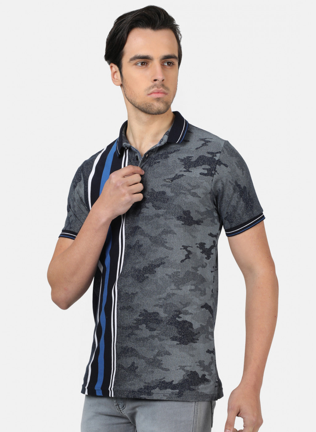 Men NAvy Blue Printed T-Shirts